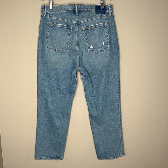 Abercrombie & Fitch Womens 90s Straight Ultra High Rise Jeans Size 18 SHORT NWT - Picture 2 of 6